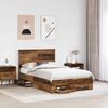 vidaXL Bettrahmen mit Kopfteil Altholz 120 x 190 cm Holzwerkstoff 3411339 Bild 3