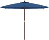 Sonnenschirm, Terrassenschirm mit Holzmast Azurblau 299x240 cm Bild 3