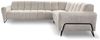 Beautysofa Ecksofa mit Metallbeine in schwarzer VOLARE L, mit höchstem Sitzkomfort, ohne Schlaffunktion Bild 2