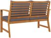 vidaXL Gartenbank 120 cm mit Dunkelgrauen Kissen Massivholz Akazie 311830 Bild 4
