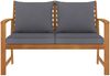 vidaXL Gartenbank 120 cm mit Dunkelgrauen Kissen Massivholz Akazie 311830 Bild 2