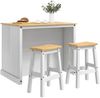 vidaXL Kücheninsel Set mit Tür 3 pcs Weiß und Honigwachs Massiv-Kiefer 3425397 Bild 3