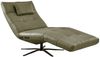 KAWOLA Relaxliege LETICIA motorisch mit Nackenkissen und Akku Leder olivgrün 115 x 156 x 82 cm Bild 3