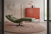 KAWOLA Relaxliege LETICIA motorisch mit Nackenkissen und Akku Leder olivgrün 115 x 156 x 82 cm Bild 4