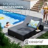 CASARIA® Sonnenliege 2 Personen Klapptisch Schwarz Anthrazit Bild 4