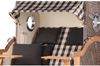 Strandkorb Komplettset - bene living - Königssee Teak Bullauge - PE grau - Modell 505 - inkl. Liftersystem Bild 3