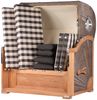 Strandkorb Komplettset - bene living - Königssee Teak Bullauge - PE grau - Modell 505 - inkl. Liftersystem Bild 5