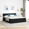 vidaXL Ottoman-Bett mit Matratzen Schwarz 200x200 cm Stoff 3312045 Bild 3