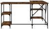 vidaXL Schreibtisch Räuchereiche 139x139x75 cm Holzwerkstoff 837594 Bild 4