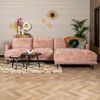 Bronx71 Ecksofa Denver Chenille pink rechts Bild 2