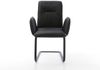 Freischwinger Vinja-Flex Echt-Leder Schwarz Freischwinger flach Schwarz Bild 2