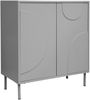 Sideboard Holea mit 2 Türen 75x70x34 cm Grau [en. casa] Bild 3