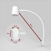 kalb Bettleuchte LED Leseleuchte weiß, flexibler Leuchten-Hals, dimmbar, 2er Set Bild 2