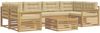 vidaXL Outdoor-Sofagarnitur mit Kissen 7 pcs Weiß und Beige Polyester 3390113 Bild 2