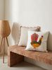 Looma 'Pouria' Kelim Kissen handgewebt, Schurwolle Beige, 50x50 cm Bild 3