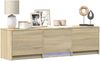 vidaXL Fernsehschrank mit LED mit LED Sonoma-Eiche 140 x 34 x 40 cm 3418712 Bild 3