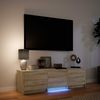 vidaXL Fernsehschrank mit LED mit LED Sonoma-Eiche 140 x 34 x 40 cm 3418712 Bild 4