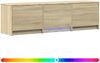 vidaXL Fernsehschrank mit LED mit LED Sonoma-Eiche 140 x 34 x 40 cm 3418712 Bild 2