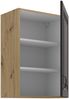 Hängeschrank 50 cm Stilo Grau + Eiche Artisan Küchenzeile Küchenblock Küche Bild 2