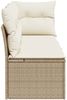 vidaXL Gartensofa mit Kissen 3-Sitzer Beige Poly Rattan 366076 Bild 5