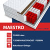 Matratze 140x200 Multipocket Taschenfederkern MAESTRO 9 Zonen H3 H5 23 cm Latex Kokos Polyurethanschaum Bild 4