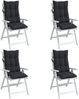 vidaXL Hochlehner-Auflagen 4 Stk. Schwarz Oxford-Gewebe 377624 Bild 4