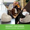 Green Bean® Indoor Sitzsack waschbar, EPS-Perlen Füllung / Cordstoff beige, 90x110 cm Bild 3