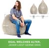 Green Bean® Indoor Sitzsack waschbar, EPS-Perlen Füllung / Cordstoff beige, 90x110 cm Bild 5