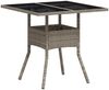 vidaXL 3-tlg. Garten-Essgruppe mit Kissen Hellgrau Poly Rattan Glas 3278611 Bild 4