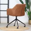 Bronx71 Esszimmerstuhl Leder Levi mit Rollen Cognac - 4er Set Bild 4