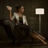 Relaxdays Stehlampe Wohnzimmer beige Bild 3