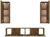 4-tlg. TV-Schrank-Set Räuchereiche Holzwerkstoff [3114203] Bild 4