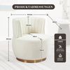 BlingBin Stuhl 360° Drehstuhl Polsterstuhl Runder Relaxsessel (Barrel Stühle, 1 St), Wohnzimmerstuhl, Eimerstuhl, für Wohnzimmer Schlafzimmer Arbeitszimmer Bild 3
