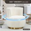 BlingBin Stuhl 360° Drehstuhl Polsterstuhl Runder Relaxsessel (Barrel Stühle, 1 St), Wohnzimmerstuhl, Eimerstuhl, für Wohnzimmer Schlafzimmer Arbeitszimmer Bild 4