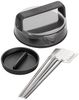 Premium Burger Set Edelstahl Kunststoff schwarz Bild 1