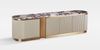Livin Hill TV-Sideboard Stilig Helles Creme, goldene Basis mit dunklem Marmor ST916B Bild 2