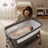 Moby-System Baby-Reisebett Babybett mit Matratze & Rollen – klappbar, grau Moby-System Bild 3