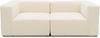 DOMO. collection Sofa 800013, 2-Sitzer Garnitur, rechteckig, gepolsterte Rückenlehne, Modul-Element, 2er Couch, Polsterganitur, 216 x 108 x 69 (BxTxH), natur Bild 5