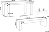 Tisch mit Bank TARANTO Beton 180x90x76 cm Grau Bild 2