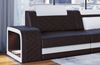 Ecksofa Berlin L Form - Büffelleder - dunkelbraun-weiß - Rechts Bild 5