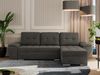 Universelles Ecksofa mit Schlaffunktion, Bettkasten und losen Kissen, gesteppte Sitzfläche - UMBRIA - Dunkelgrau Velvet Bild 3