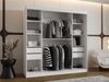 Kleiderschrank Waluri 200 cm (Farbe: Weiß, mit vier Schubladen) Bild 3