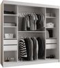 Kleiderschrank Waluri 200 cm (Farbe: Weiß, mit vier Schubladen) Bild 4