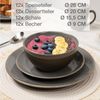 Moritz & Moritz Tafelservice SENSE grau Geschirrset (48-tlg), 12 Personen, Steingut, Kombigeschirr für 12 Personen Bild 3