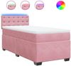 vidaXL Boxspringbett mit Matratze Rosa 100x200 cm Samt 3288551 Bild 2