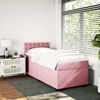 vidaXL Boxspringbett mit Matratze Rosa 100x200 cm Samt 3288551 Bild 5