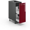 Apothekerschrank Fame-Line Bordeaux Hochglanz 30 cm ohne Arbeitsplatte Vicco Bild 4