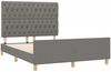 Doppelbett mit Kopfteil Stoff Dunkelgrau 140x200 cm [3125301] Bild 4