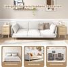 Rattan Nachttisch im Boho-Stil mit 2 Schubladen & Massivholzbeinen Moderner Nachtschrank Bild 3