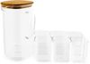 Karaffen-Set mit Deckel aus Glas 1,95L mit 6 Gläser 330 ml transparent Bild 3